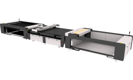 Jwei  Digital cutting table with auto feeder and stacker with reverse image recognition